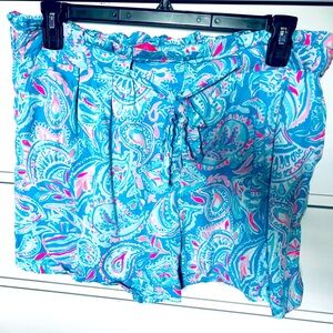 Lilly Pulitzer Blue and Pink Patterned Shorts